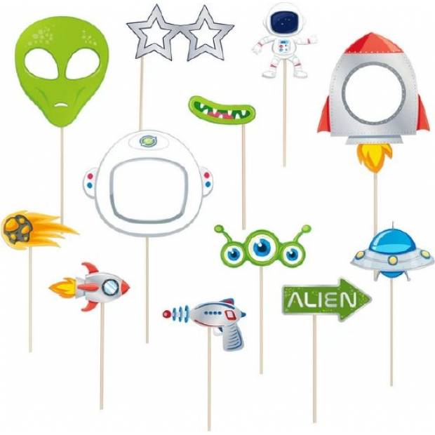 Weltraumschießen Requisiten 12pcs