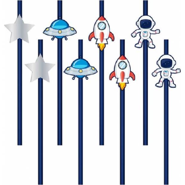 Strohhalme Universum 6pcs 19,5cm