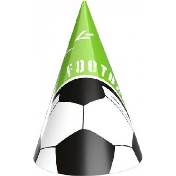 Party Mütze Fußball 6Stk