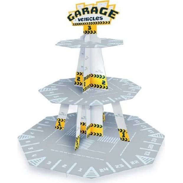 Muffinständer Garage für Autos 46x34cm