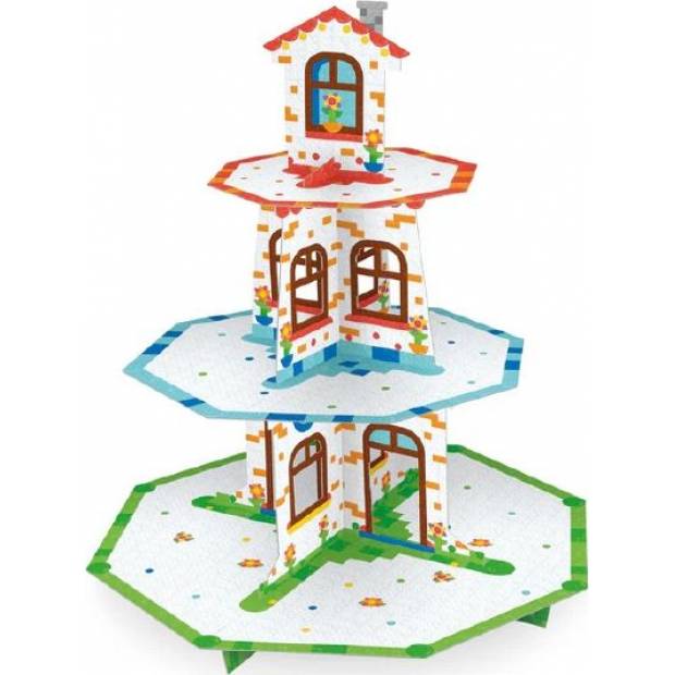 Kinder-Muffin-Ständer Würfelhaus 46x34cm