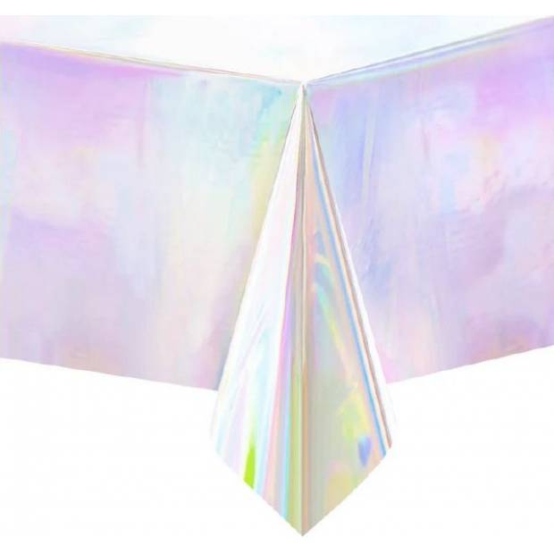 Tischtuch Regenbogen silber 274x137cm