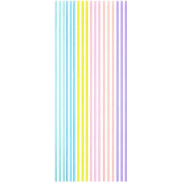 Geburtstagskerzen lang, dünn, pastellfarben 18 Stk.