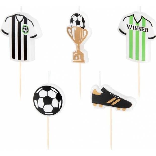 Kerzen Fußball 5Stück