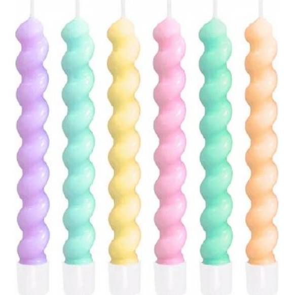 Spiralkerzen 6St. 7,5cm