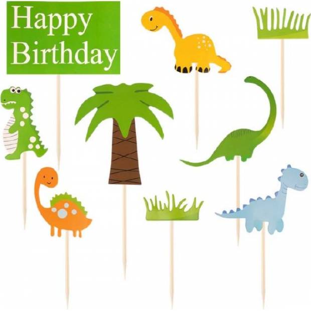 Tortenaufleger Dinosaurier 9St.