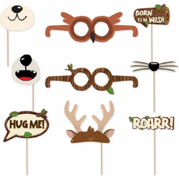 Requisiten für das Schießen Wald Tiere 9pcs