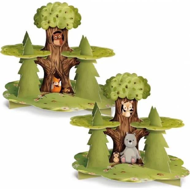 Muffinständer Waldtiere 40x32cm