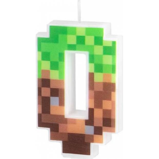 Kerze minecraft 7cm Nummer 0