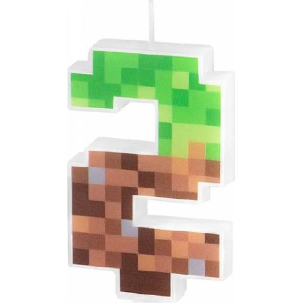 Kerze minecraft 7cm Nummer 2
