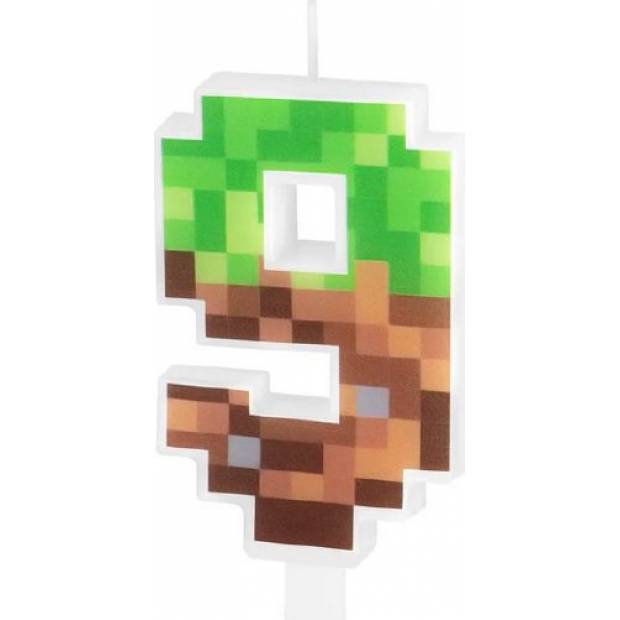 Kerze minecraft 7cm Nummer 9