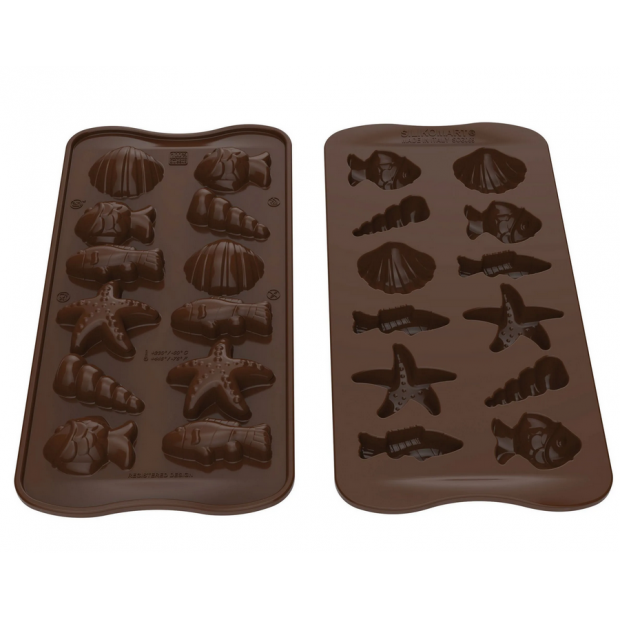 Silikonform für Meeresfrüchte aus Schokolade