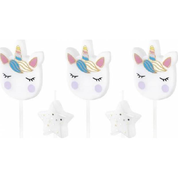 Einhorn-Kerzen 5 Stk.
