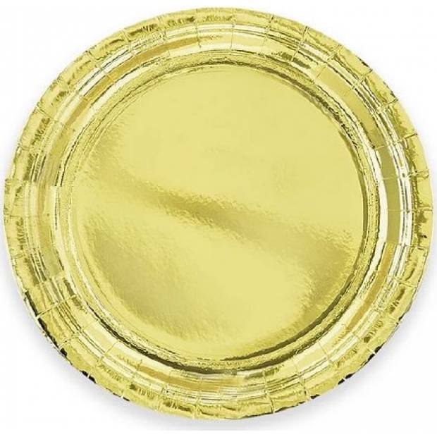 Pappteller gold 23cm 6Stk