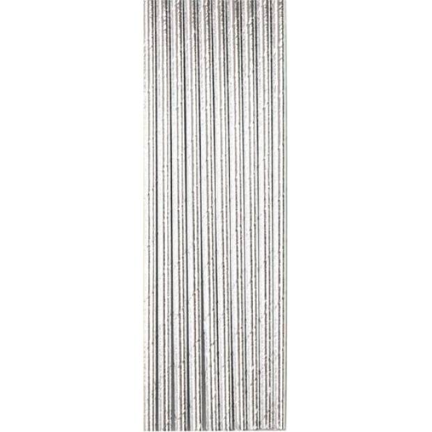 Silberne Strohhalme 10 Stk. 20cm