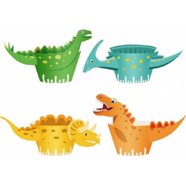 Muffin-Körbchen Dinosaurier 8St.