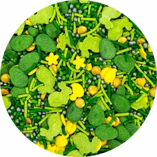 4Cake Yellow and Green Spring Friends Zuckerdekoration (70 g)