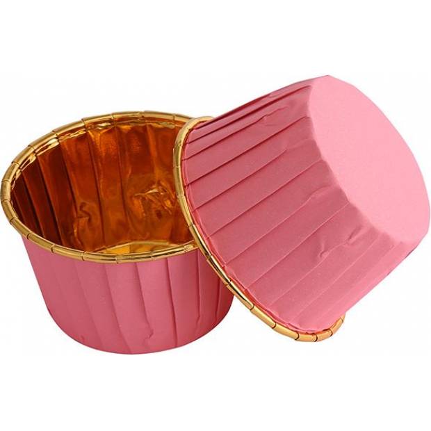 Rosa Muffin-Körbchen mit festem Rand 50x40mm 100Stk