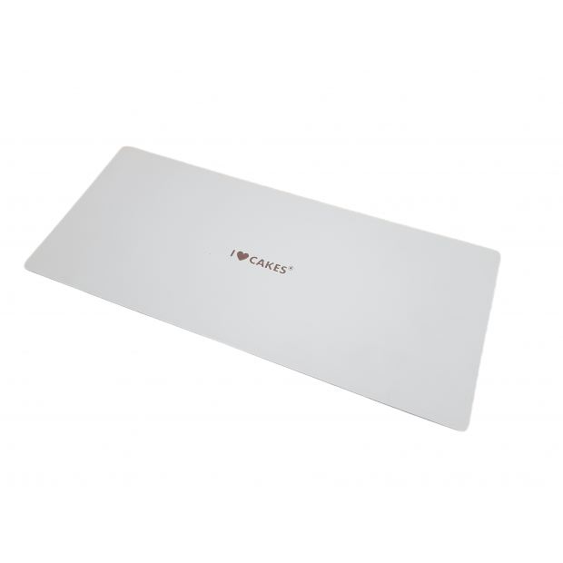 Massivholzfasermatte weiß rechteckig 35x15 cm