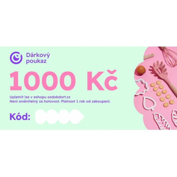 Geschenkgutschein im Wert von 1000Kč für unseren e-shop