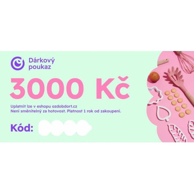 Geschenkgutschein im Wert von 3000Kč für unseren e-shop