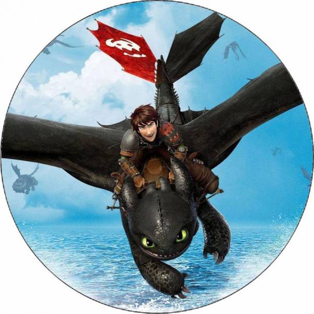 Essbares Papier Wie man einen Drachen züchtet Zahnlos 19,5 cm