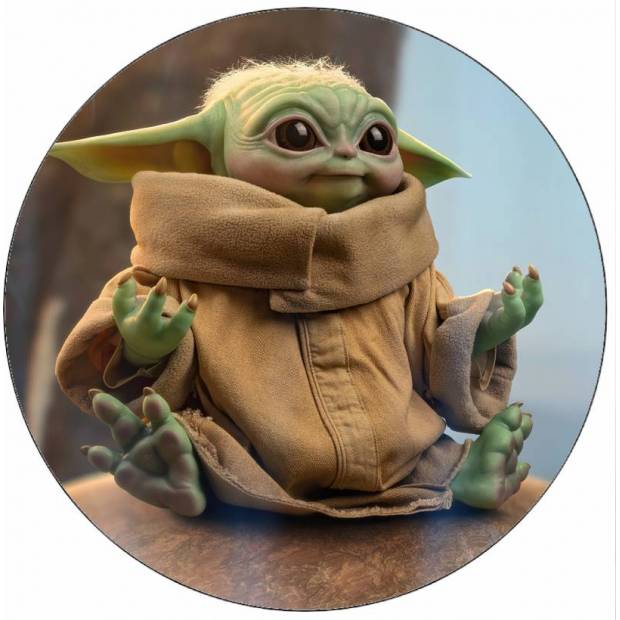 Essbares Papier Mandalorianer Baby Yoda 19,5 cm