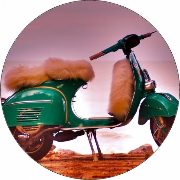 Essbare Papier grün Roller mit Fell 19,5 cm