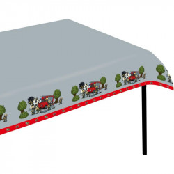 Plastik Tischdecke Feuerwehrleute 180x120cm