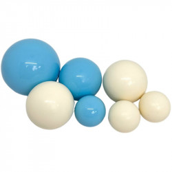 Schokoladenkugeln 7 Stück weiß-blau