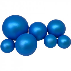 Schokoladenkugeln 7 Stück Perlmuttblau