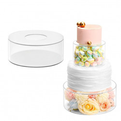 Acryl befüllbarer runder Kuchenständer - Zwischengeschoss 20x10cm