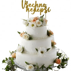 Tortendekoration golden Happy Birthday