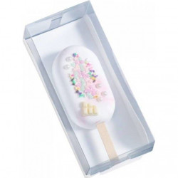 Gebackene Eis am Stiel Box weiß (16,2 x 7,3 x 5 cm)