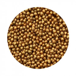 Zuckerperlen gold metallic 2mm 1kg