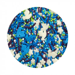 Zuckerdekoration blaue und weiße Tauben 1kg