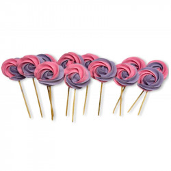 Zuckerlutscher lila und rosa 12 Stk.