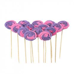 Zuckerlutscher rosa und lila 12 Stk.