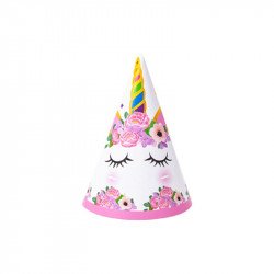 Party Papier Einhorn Kappe 6pcs
