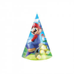 Party-Papiermütze Mario 6Stk
