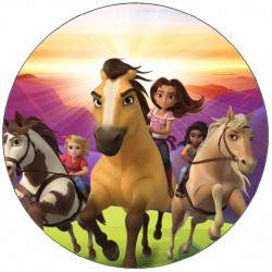 Essbares Papierpferd Spirit beim Reiten 19,5 cm