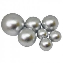 Schokoladenkugeln 7 Stück super silbern
