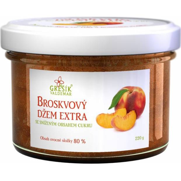 Pfirsichkonfitüre extra mit reduziertem Zucker 220g