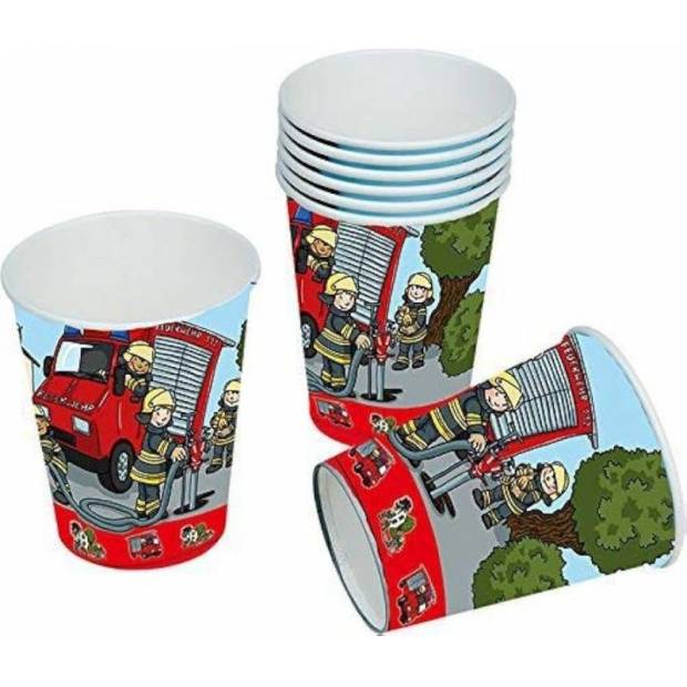 Pappbecher 250ml 8pcs Feuerwehrleute