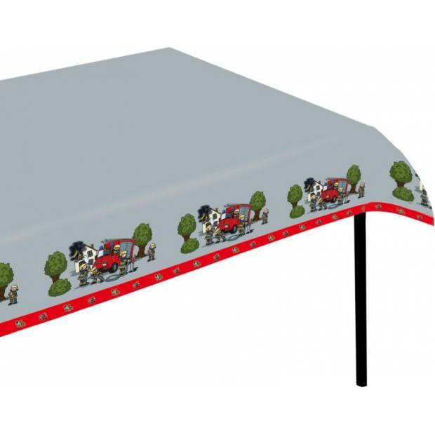 Plastik Tischdecke Feuerwehrleute 180x120cm