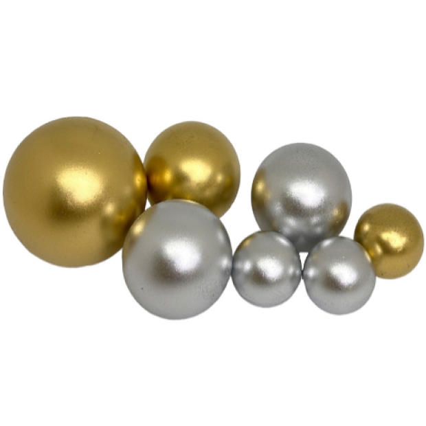 Schokoladenkugeln 7 Stück Gold Silber - K Decor