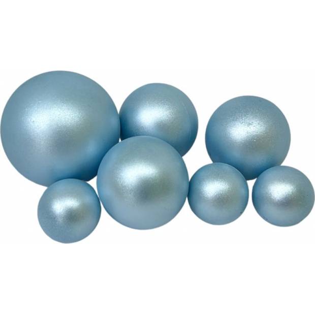 Schokoladenkugeln 7 Stück Perlmuttblau Hell