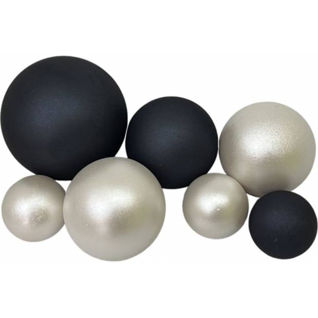 Schokoladenkugeln 7 Stück weiß-schwarz