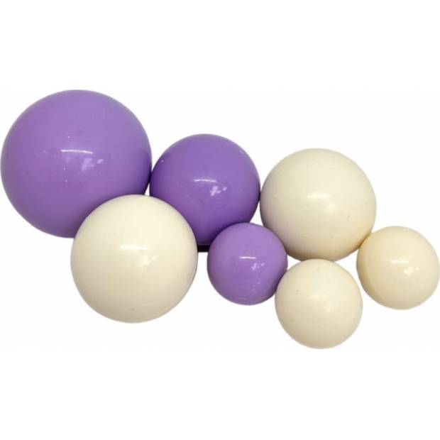 Schokoladenkugeln 7 Stück weiß-lila