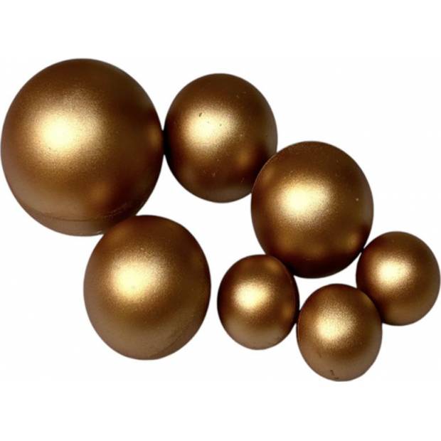 Schokoladenkugeln 7 Stk bronzfarbig